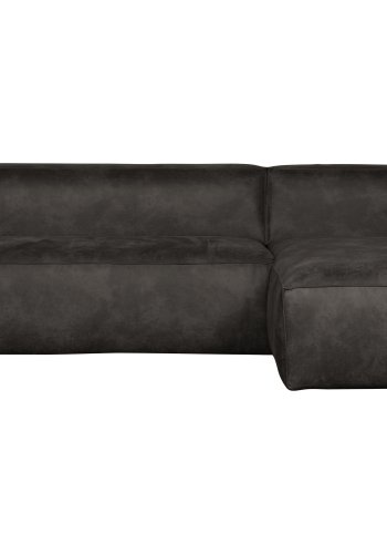 WOOOD Bean hjrnesofa, hyre - svart skinnfiber/polyester