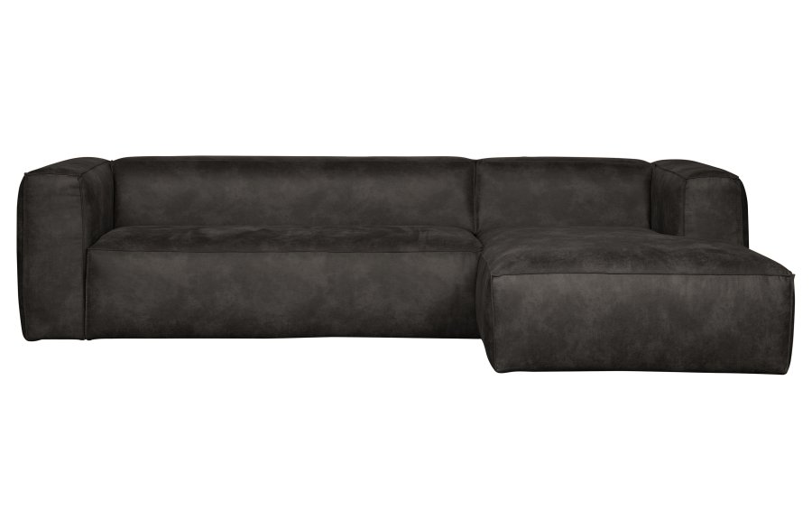 WOOOD Bean hjrnesofa, hyre - svart skinnfiber/polyester
