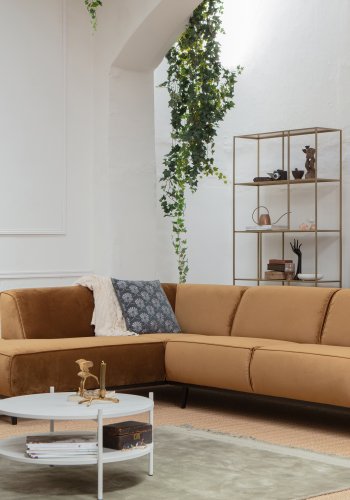 WOOOD Statement hjrnesofa, venstre - honninggul flyel