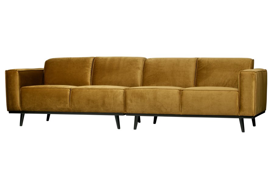 WOOOD Statement 4-seters sofa - honninggul flyel