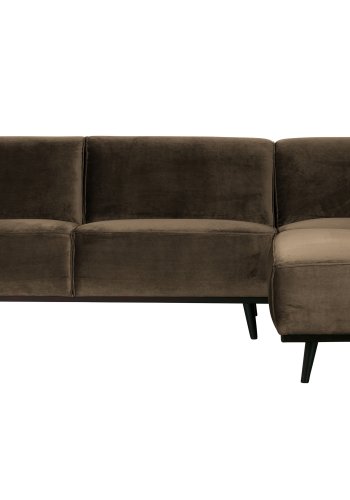 WOOOD Statement hjrnesofa, hyre - taupe flyel