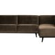 WOOOD Statement hjrnesofa, hyre - taupe flyel