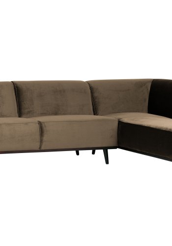 WOOOD Statement hjrnesofa, hyre - taupe flyel