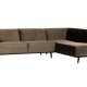 WOOOD Statement hjrnesofa, hyre - taupe flyel