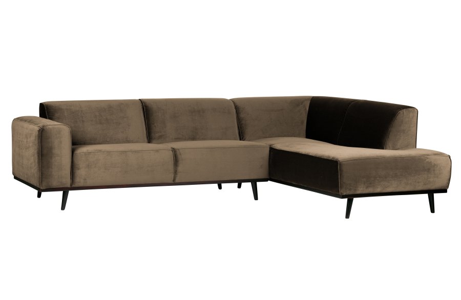 WOOOD Statement hjrnesofa, hyre - taupe flyel