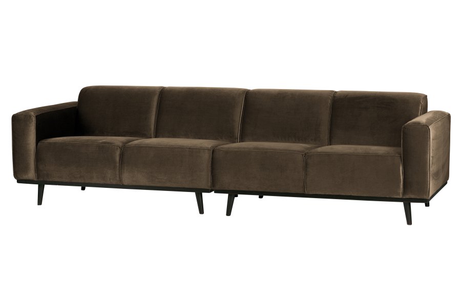 WOOOD Statement 4-sits soffa - taupe sammet