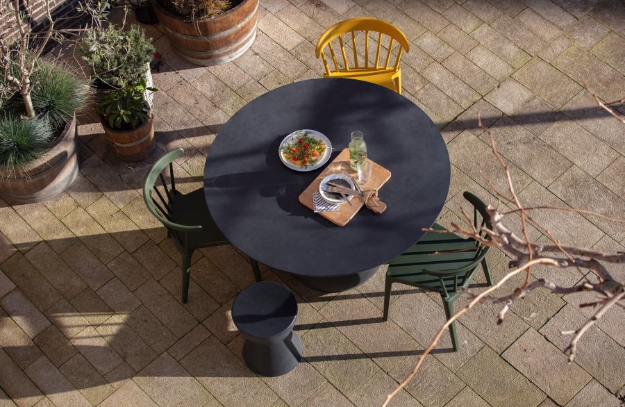 WOOOD Dover krakk, rund - antrasittgr fiberleire (35)