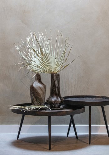 WOOOD Collection sidebord, rundt - sinkmetall kryssfiner og antikk gullmetall (76)