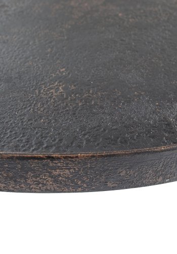 WOOOD Collection sidebord, rundt - sinkmetall kryssfiner og antikk gullmetall (76)