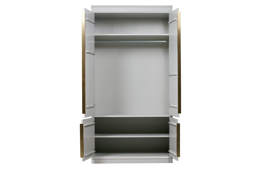 WOOOD Organiser skap, m. 4 drer, 3 hyller og 1 hengerstang - tkegr furu