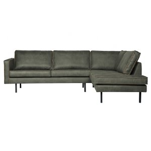 WOOOD Rodeo hjrnesofa, hjre - army grn stof