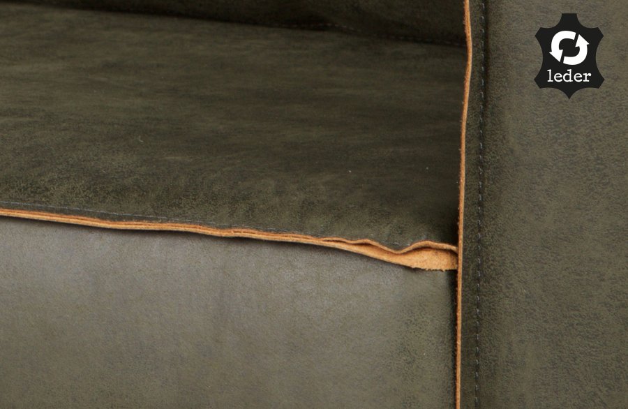 WOOOD Rodeo hjrnesofa, hyre - armygrnt stoff