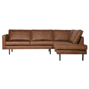 WOOOD Rodeo hjrnesofa, hjre - cognac stof