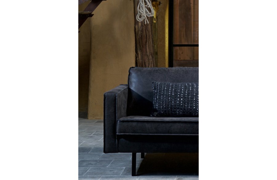 WOOOD Rodeo hjrnesofa, hyre - svart stoff