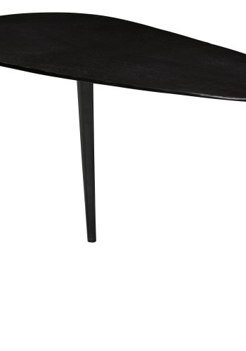 WOOOD Collection sidebord, trekantet - svart aluminium (sett med 2)