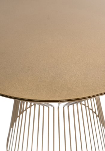 WOOOD Suus sidebord, rundt - gullmetall (35)