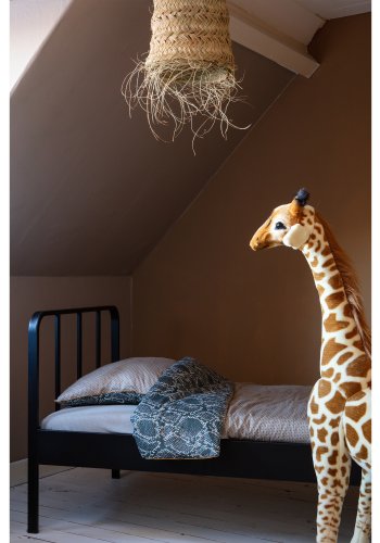 WOOOD Mees juniorsengeramme, med lamellbunn - sort stl (200x90)