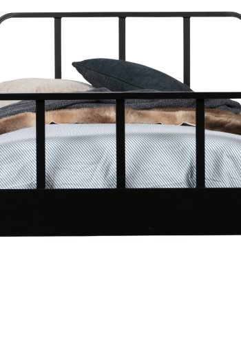 WOOOD Mees juniorsengeramme, med lamellbunn - sort stl (200x90)