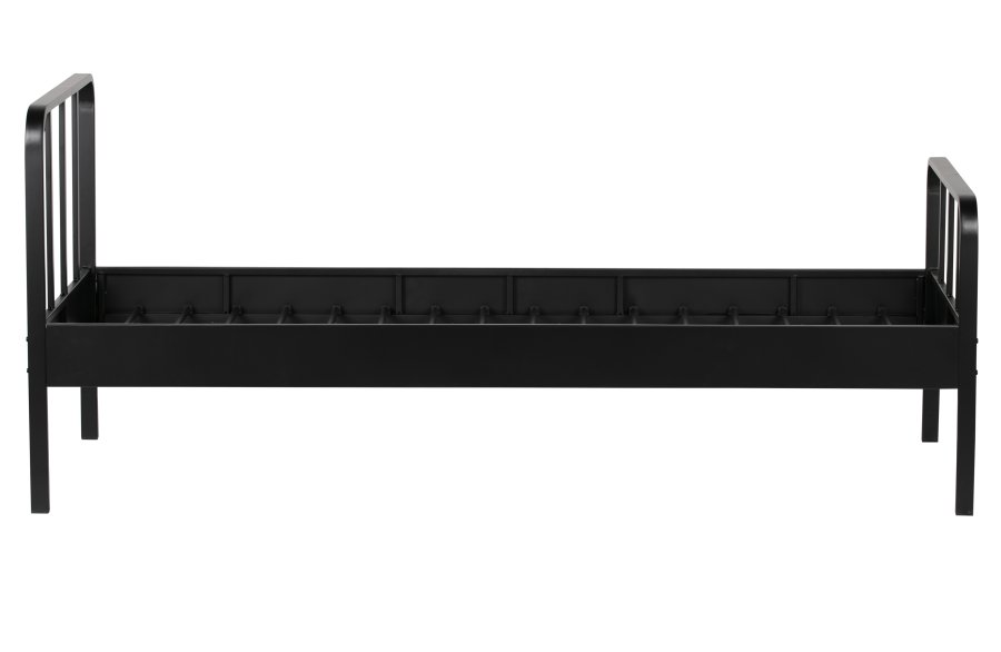 WOOOD Mees juniorsengeramme, med lamellbunn - sort stl (200x90)