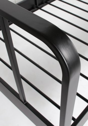 WOOOD Mees juniorsengeramme, med lamellbunn - sort stl (200x90)