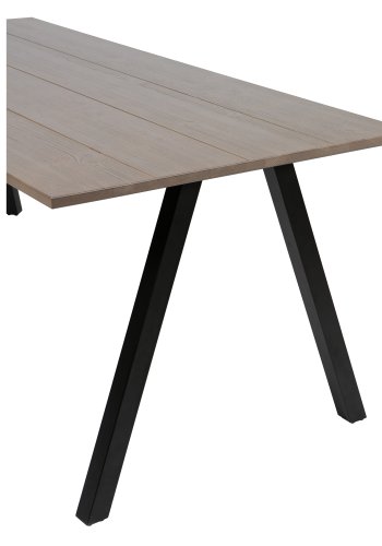 WOOOD Tablo 2-stilling Firkantet bordben til spisebord - matt sort metall