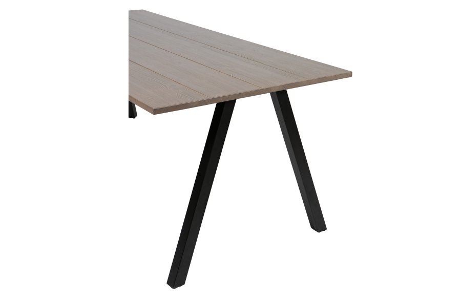 WOOOD Tablo 2-stilling Firkantet bordben til spisebord - matt sort metall