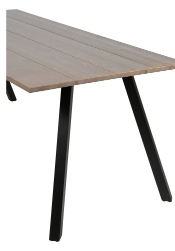 WOOOD Tablo 2-stilling Firkantet bordben til spisebord - matt sort metall