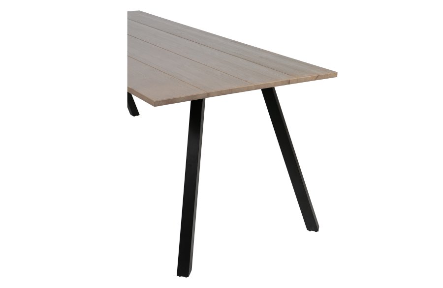 WOOOD Tablo 2-stilling Firkantet bordben til spisebord - matt sort metall