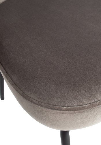 WOOOD Admit spisebordstol - khaki flyelspolyester og svart metall