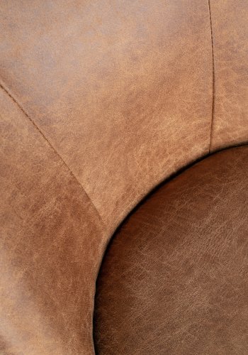 WOOOD Vogue spisebordstol - konjakkstoff og sort metall