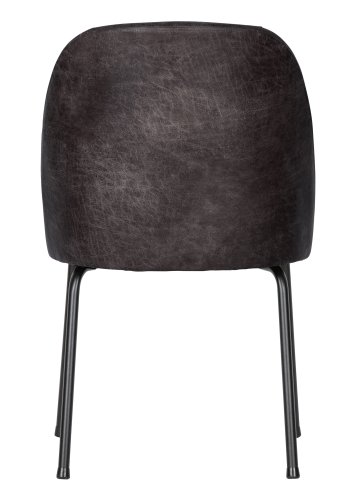 WOOOD Vogue spisebordstol - svart stoff og svart metall