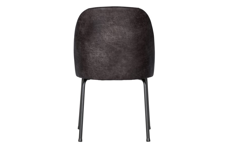 WOOOD Vogue spisebordstol - svart stoff og svart metall