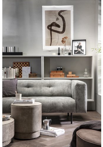 VTWONEN Perlepuff, rund - uklar champagneflyel polyester (40)