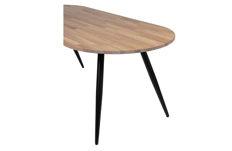 WOOOD Tablo 2-posisjons konisk bordben til spisebord - matt sort metall