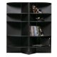 WOOOD EKSKLUSIVT Trian Tower bokhylle, halvrund - svart ask (100x76)