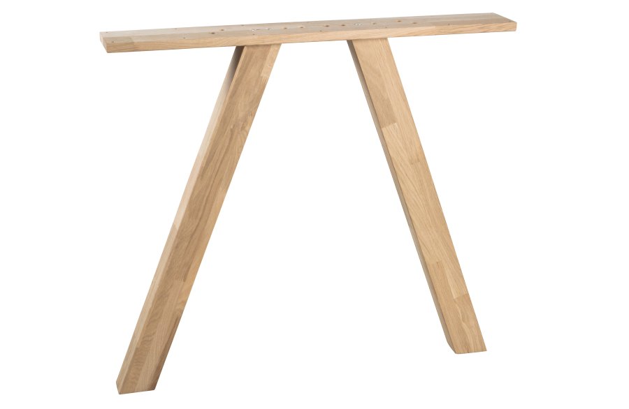 WOOOD Tablo 3-posisjons firkantet bordben for spisebord - naturlig eik (sett med 2)