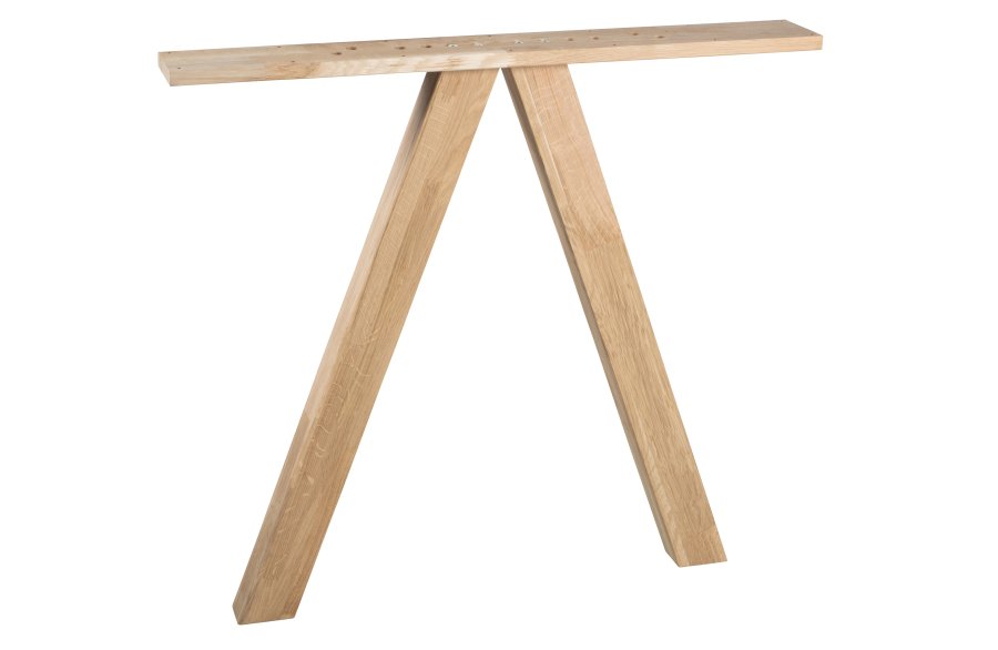 WOOOD Tablo 3-posisjons firkantet bordben for spisebord - naturlig eik (sett med 2)