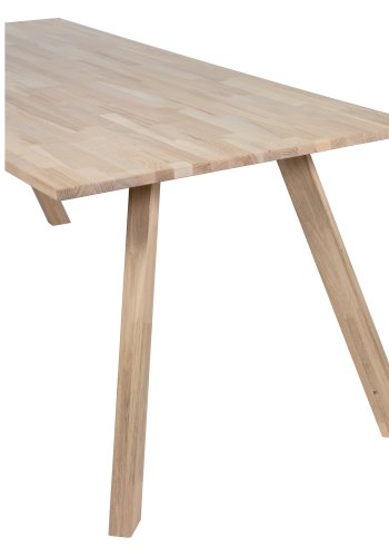 WOOOD Tablo 3-posisjons firkantet bordben for spisebord - naturlig eik (sett med 2)