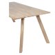 WOOOD Tablo 3-posisjons firkantet bordben for spisebord - naturlig eik (sett med 2)