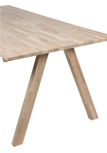 WOOOD Tablo 3-posisjons firkantet bordben for spisebord - naturlig eik (sett med 2)