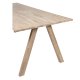 WOOOD Tablo 3-posisjons firkantet bordben for spisebord - naturlig eik (sett med 2)