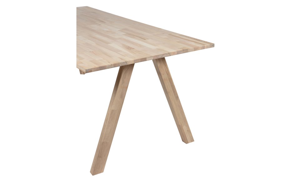 WOOOD Tablo 3-posisjons firkantet bordben for spisebord - naturlig eik (sett med 2)