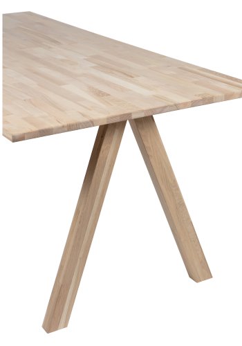 WOOOD Tablo 3-posisjons firkantet bordben for spisebord - naturlig eik (sett med 2)