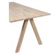 WOOOD Tablo 3-posisjons firkantet bordben for spisebord - naturlig eik (sett med 2)