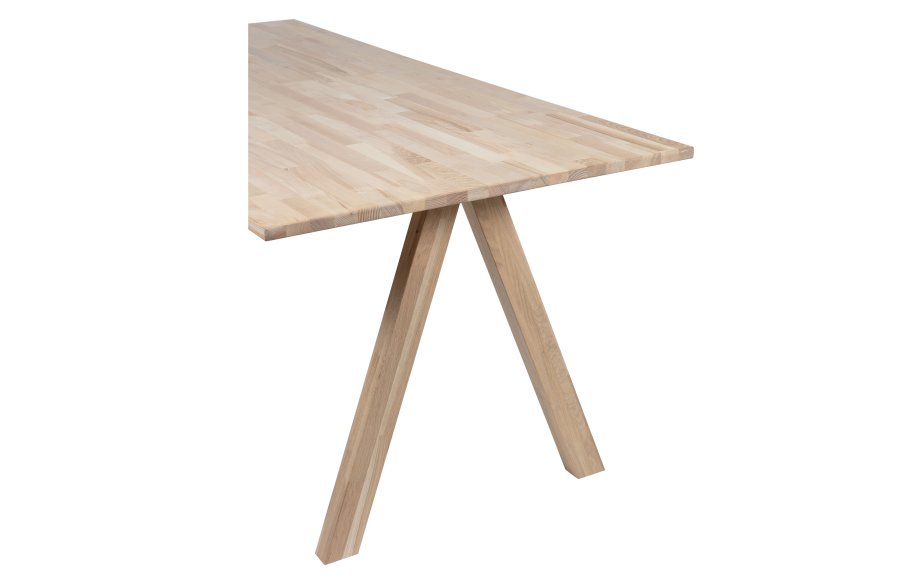 WOOOD Tablo 3-posisjons firkantet bordben for spisebord - naturlig eik (sett med 2)