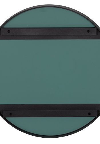 WOOOD EKSKLUSIVT Doutzen veggspeil, rundt - speilglass og sort metall (50)