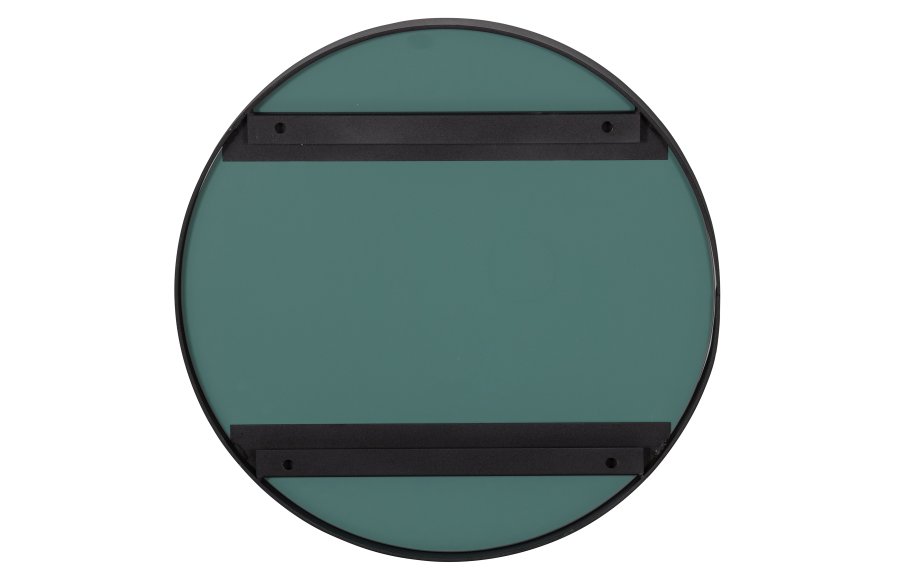 WOOOD EKSKLUSIVT Doutzen veggspeil, rundt - speilglass og sort metall (50)