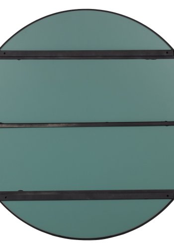 WOOOD Doutzen veggspeil, rundt - speilglass og sort stl (115)
