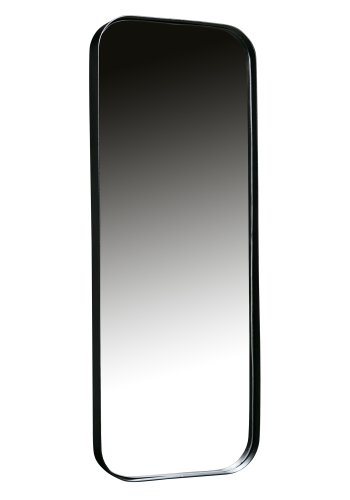 WOOOD EKSKLUSIVT Doutzen veggspeil, rektangulrt - speilglass og svart metall (110x40)