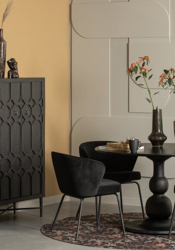 WOOOD Blanco spisebord, rundt - svart mangotre (120)